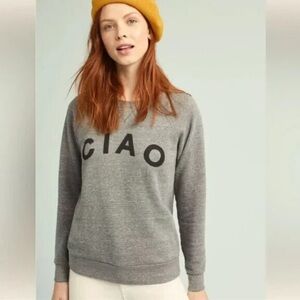Anthropologie Sol Angeles Women’s Medium Gray Crew Neck Sweatshirt CIAO